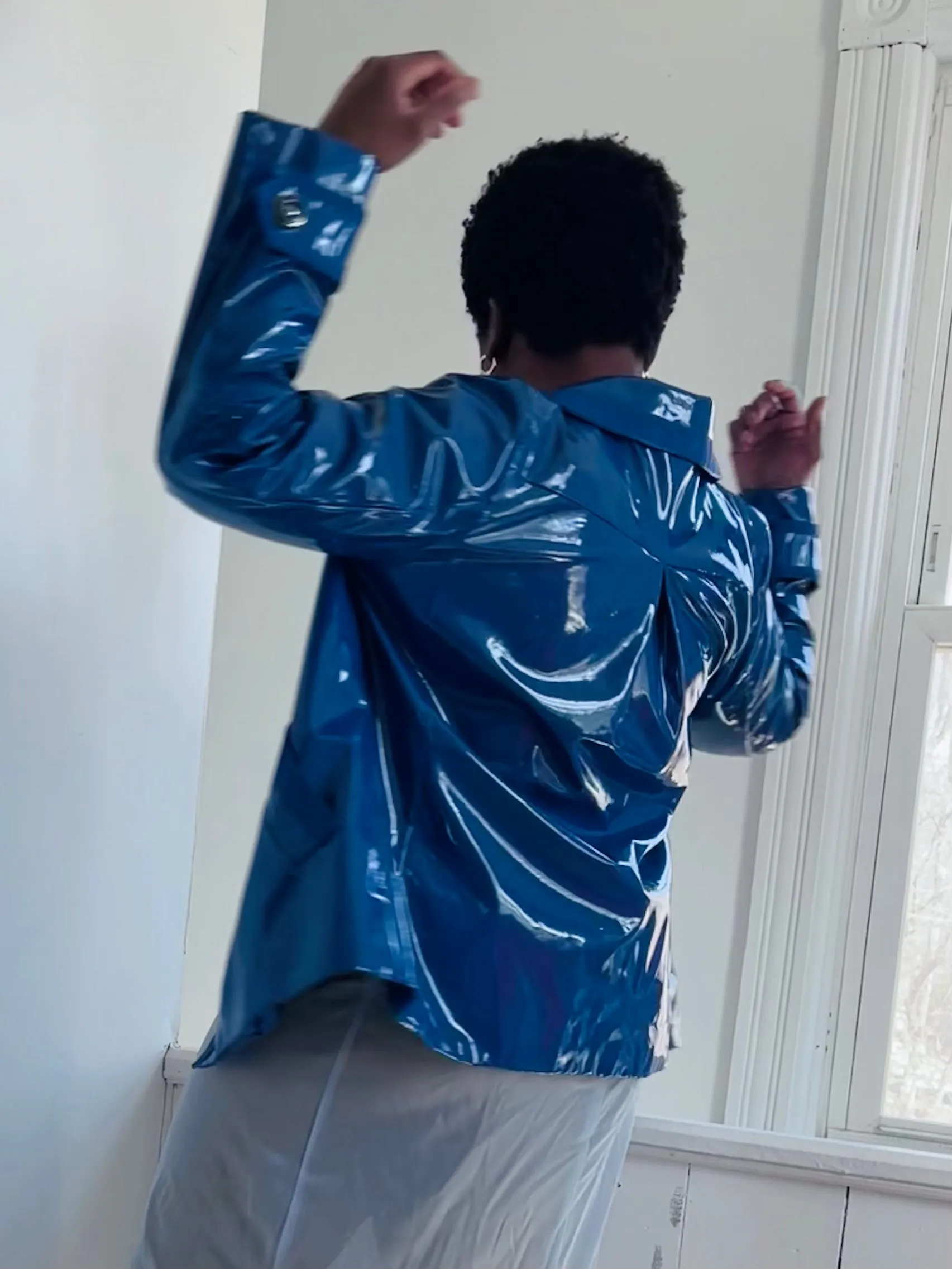 Blue Vinyl Jacket