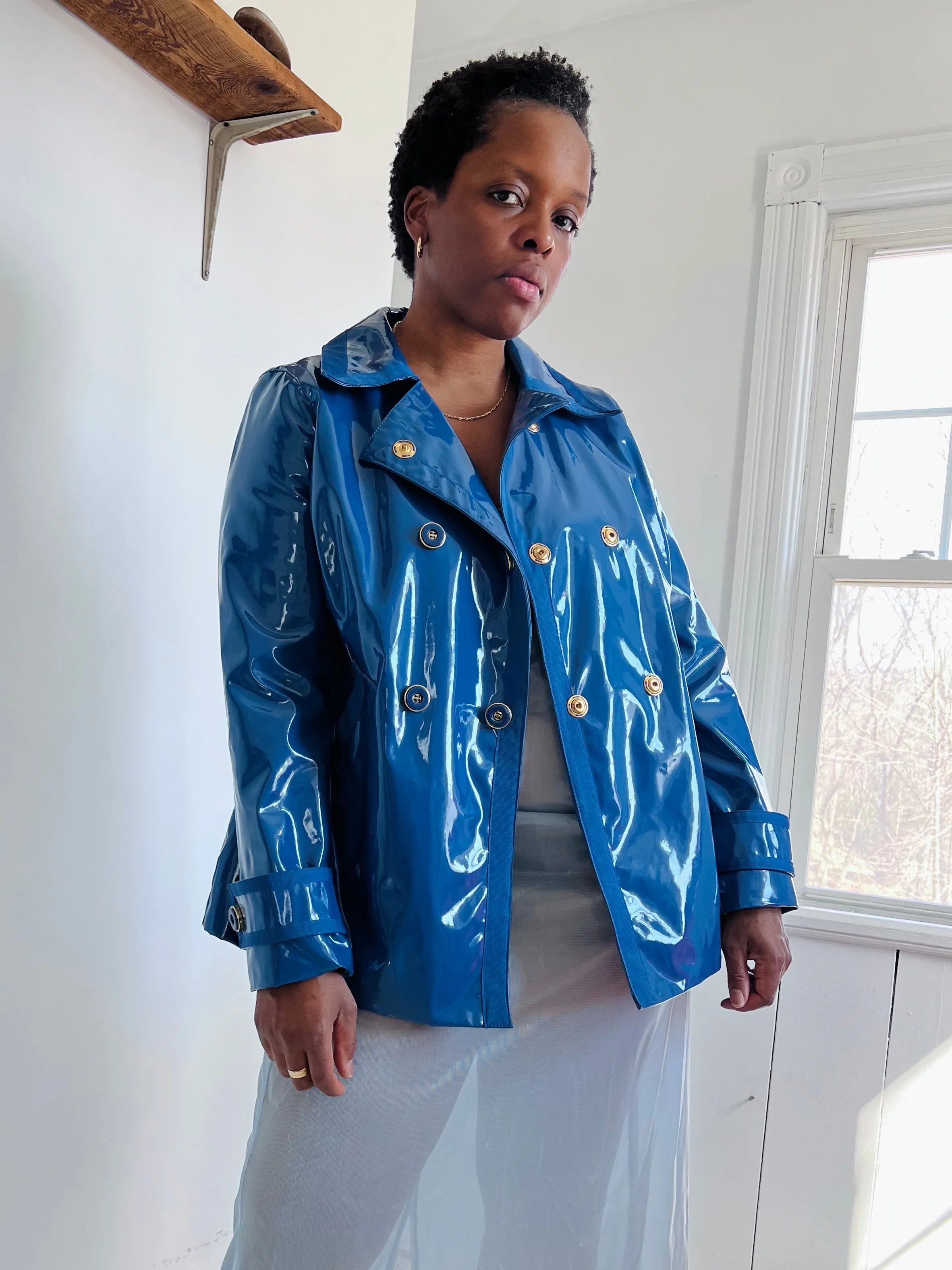 Blue Vinyl Jacket