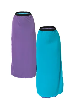 BLUE/PURPLE REVERSIBLE MAXI SKIRT