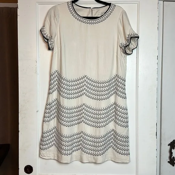 Boden shift dress with side zipper short sleeve