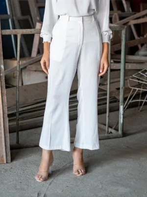 Bootcut Pants - White