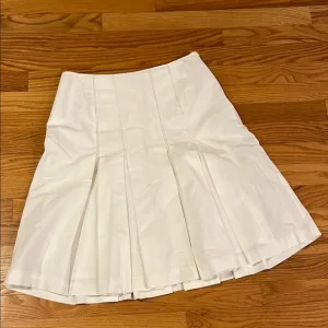 Brooks Brother cotton pleated skirt hidden side entry zipper