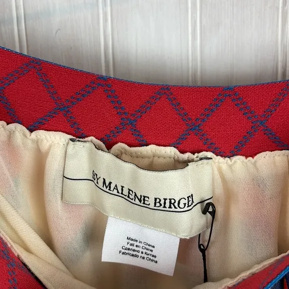 BY MALENE BIRGER ALVILAMMA PLEATED STRIPED MIDI SKIRT 44