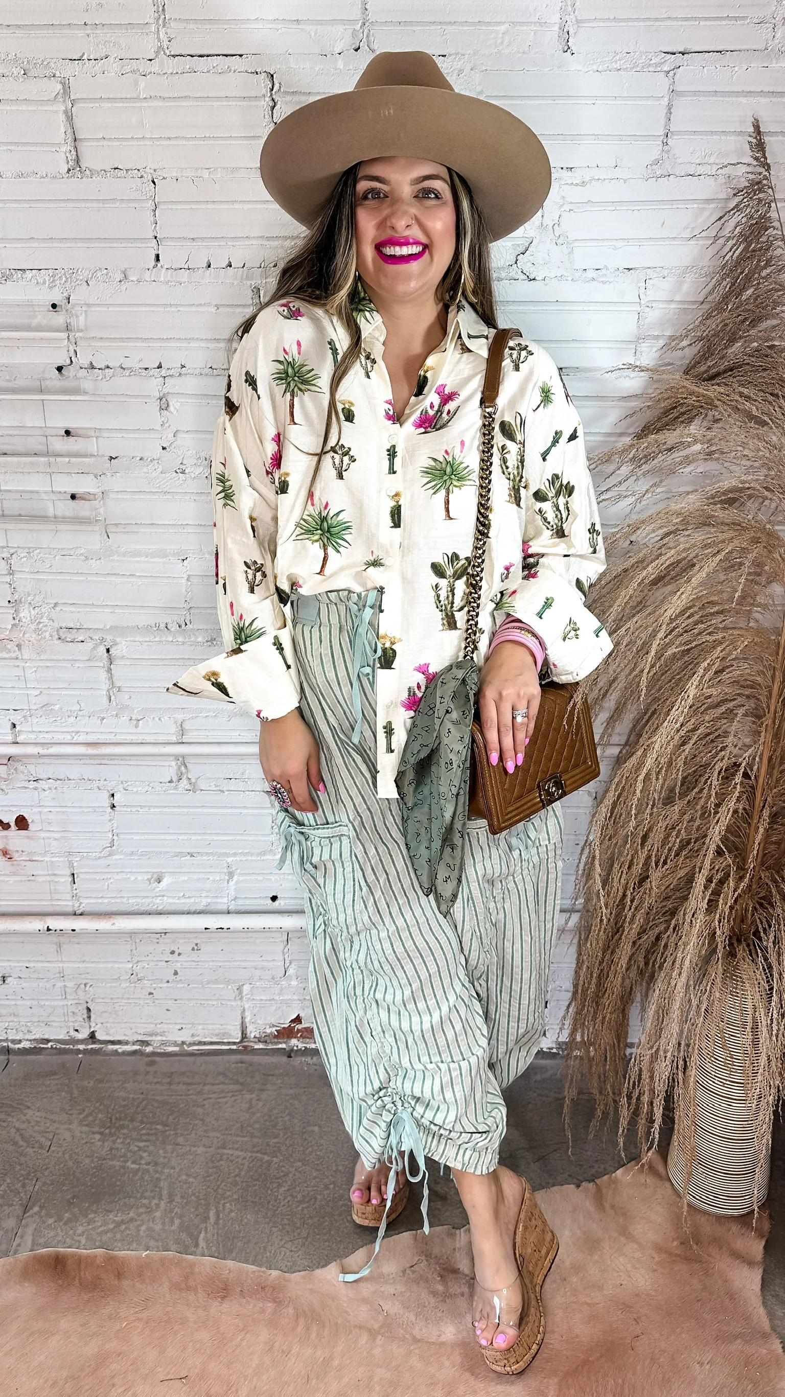 Cactus Lover Button Down Top