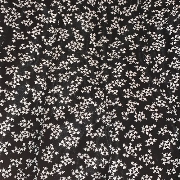 Carven Black white floral print mini pleated A-Line skirt sz 4