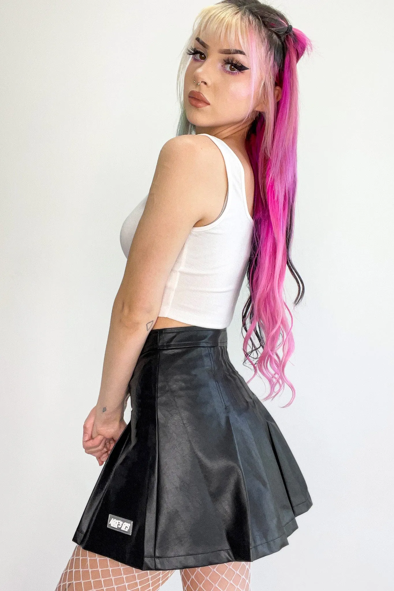 Cat Pleated Skirt