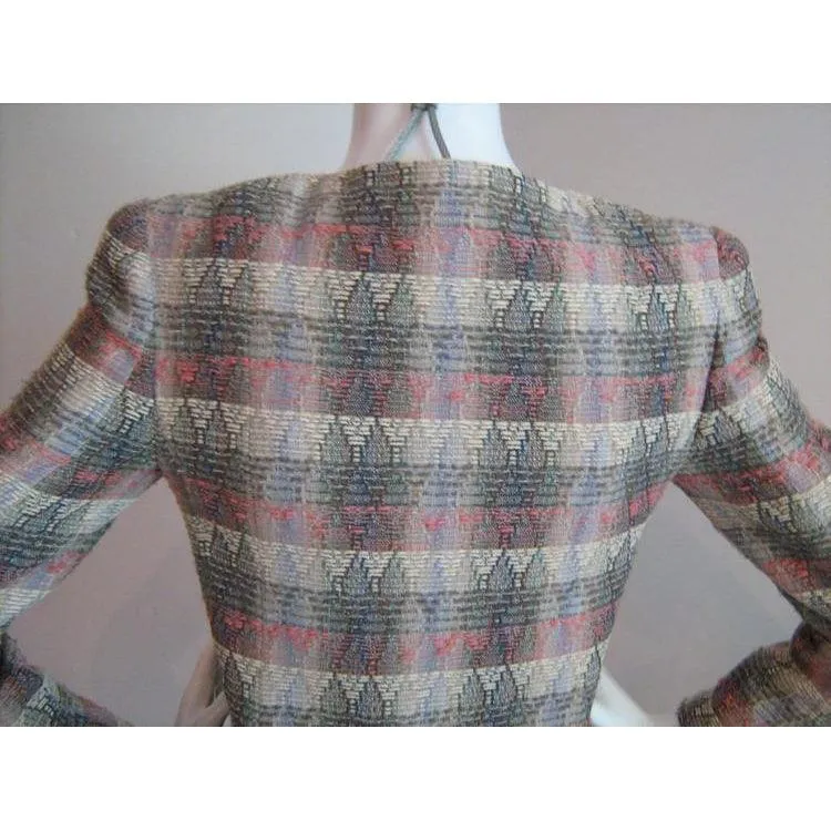 CHANEL Multicolored Two-Piece Jacket and Skirt Set | Size 28