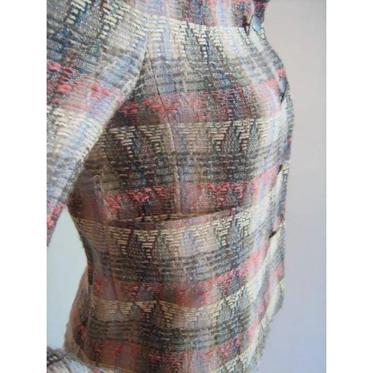 CHANEL Multicolored Two-Piece Jacket and Skirt Set | Size 28