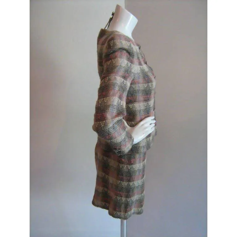 CHANEL Multicolored Two-Piece Jacket and Skirt Set | Size 28