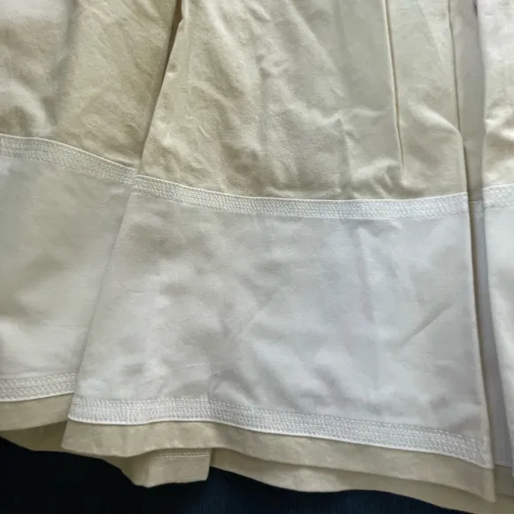 Charles Nolan Pleated Skirt Beige and White Size 10