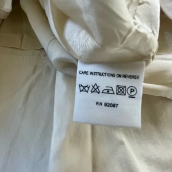 Charles Nolan Pleated Skirt Beige and White Size 10