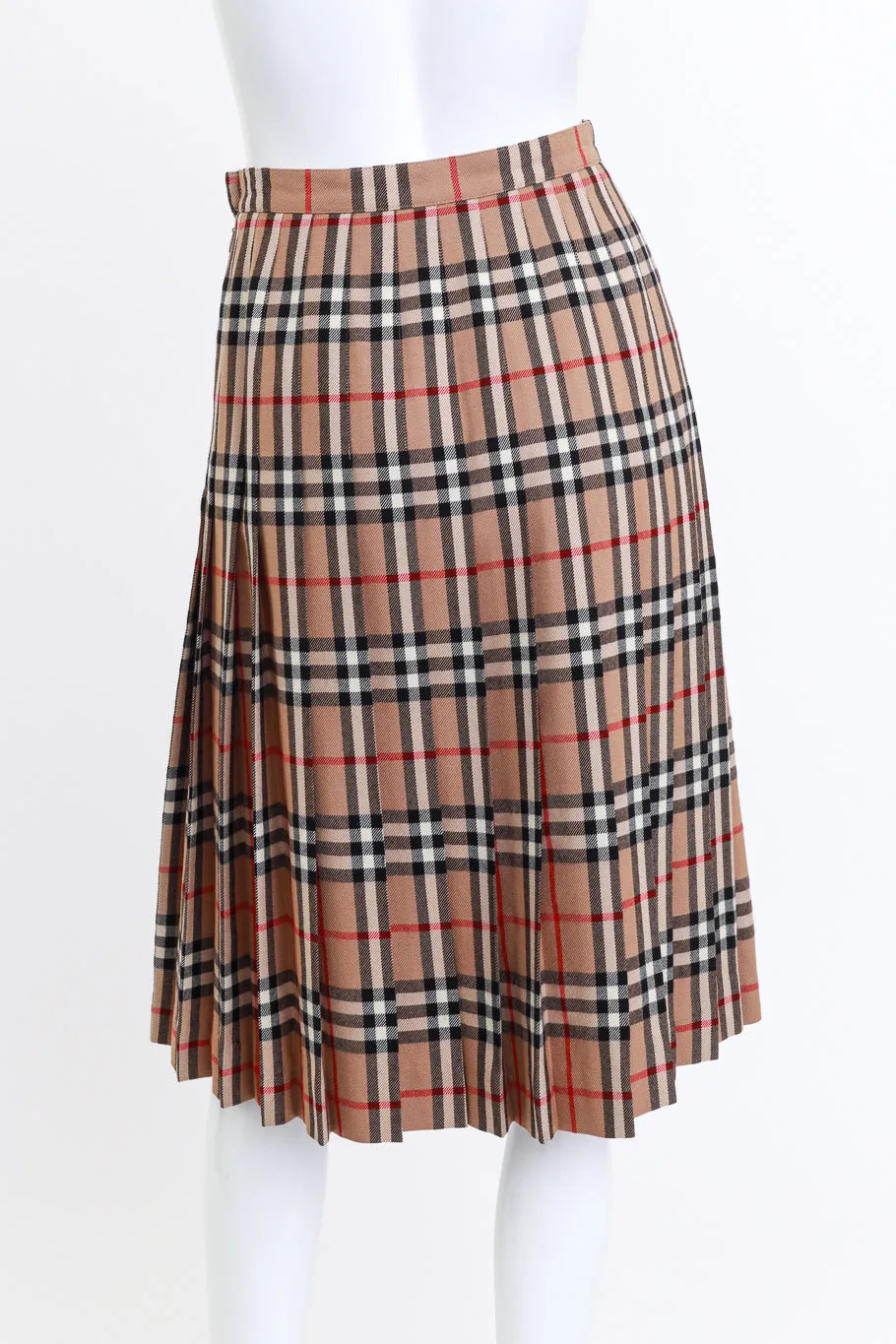Check Plaid Pleated Skirt