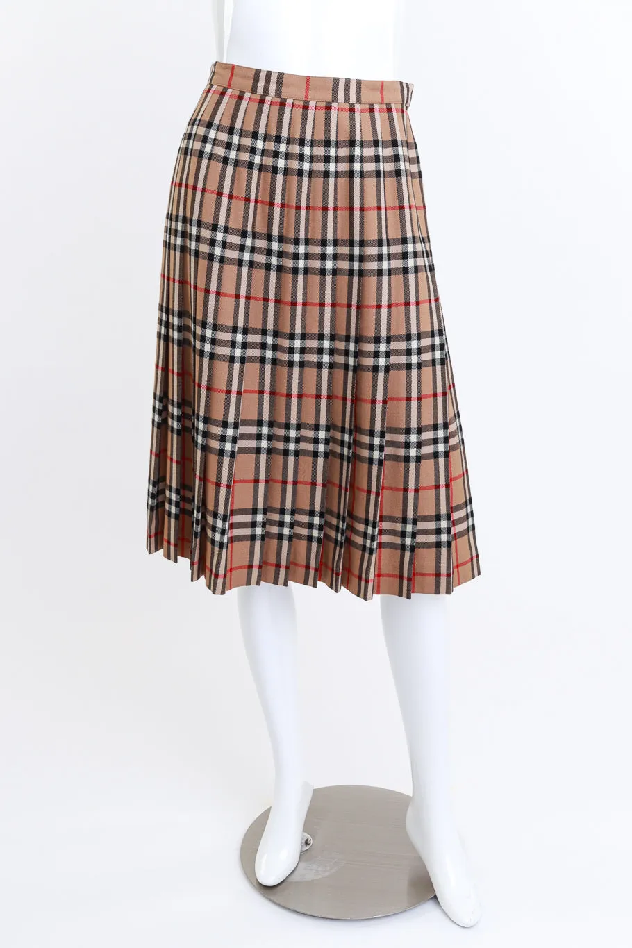 Check Plaid Pleated Skirt