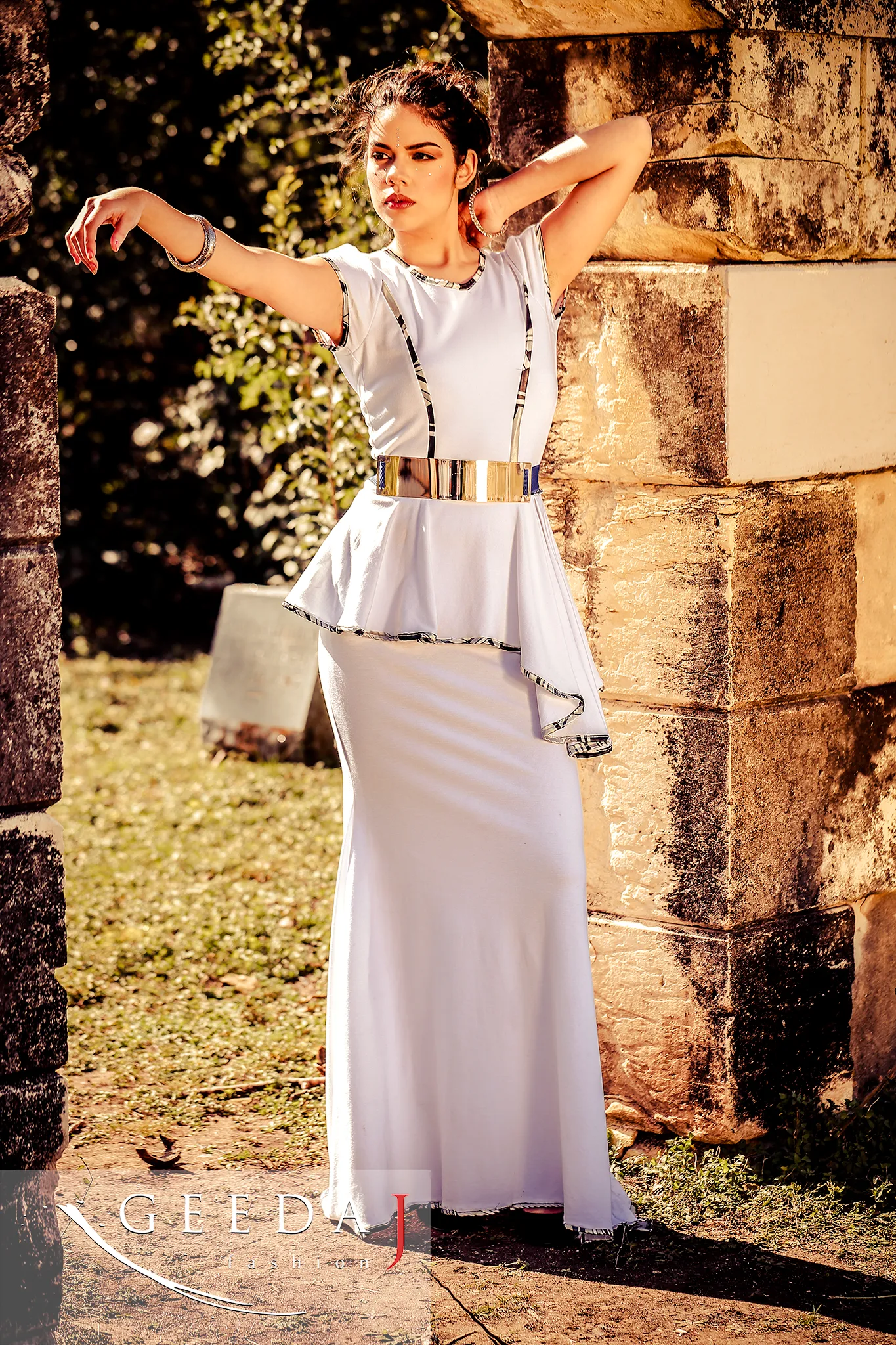 Chic Open Back Peplum Dress