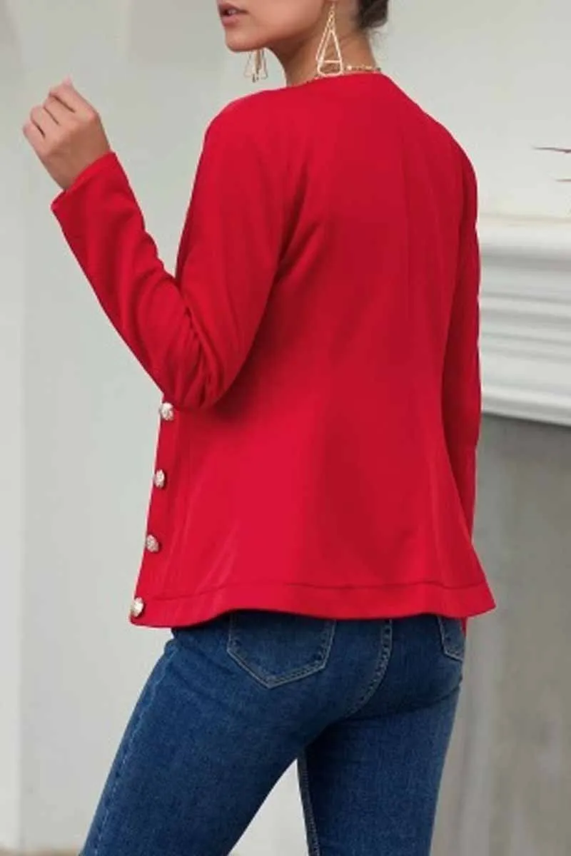 Chicindress Buttons Double Lines Design Suit Coat