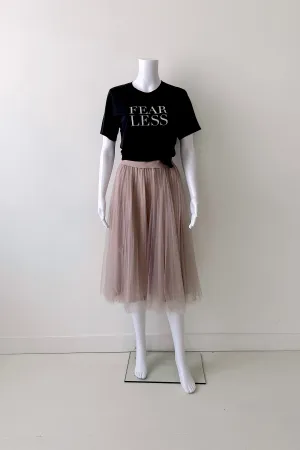 CINDERELLA TULLE MIDI SKIRT IN NUDE