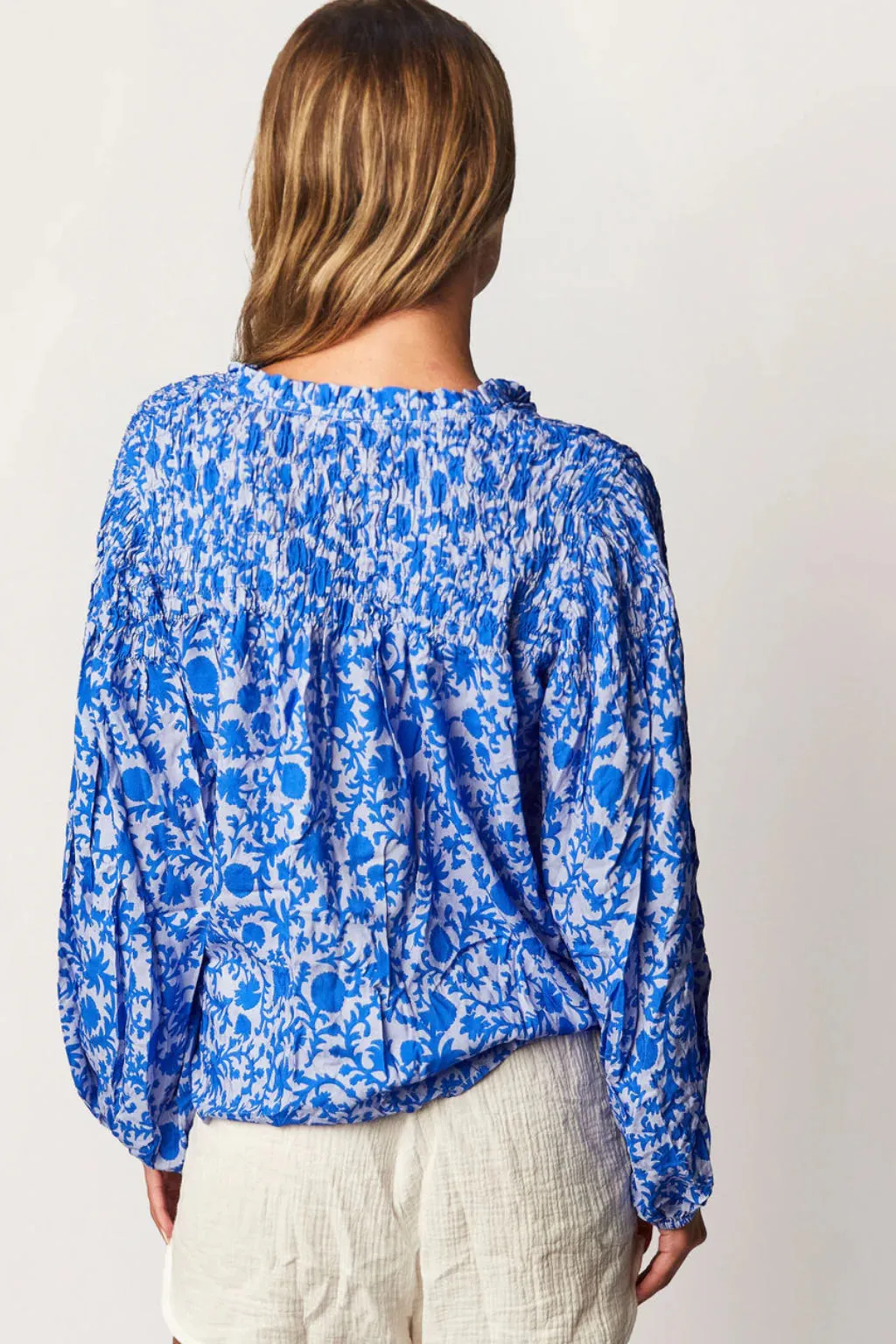 Citrine Lorelai Blouse Blue Blooms