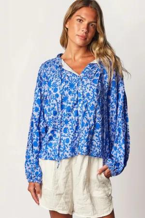 Citrine Lorelai Blouse Blue Blooms