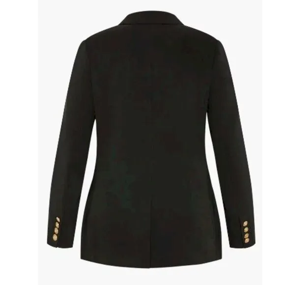 City Chic Black Kara Jacket Blazer Size 12 New NWT