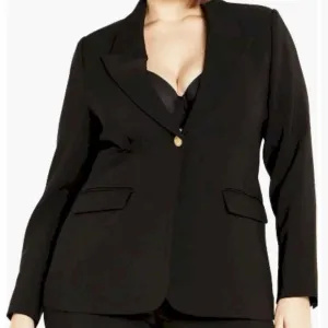 City Chic Black Kara Jacket Blazer Size 12 New NWT