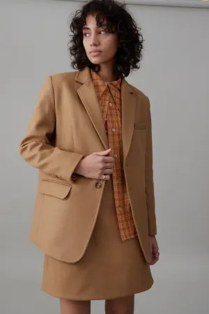 CLAUDIA JACKET | CAMEL MELTON WOOL
