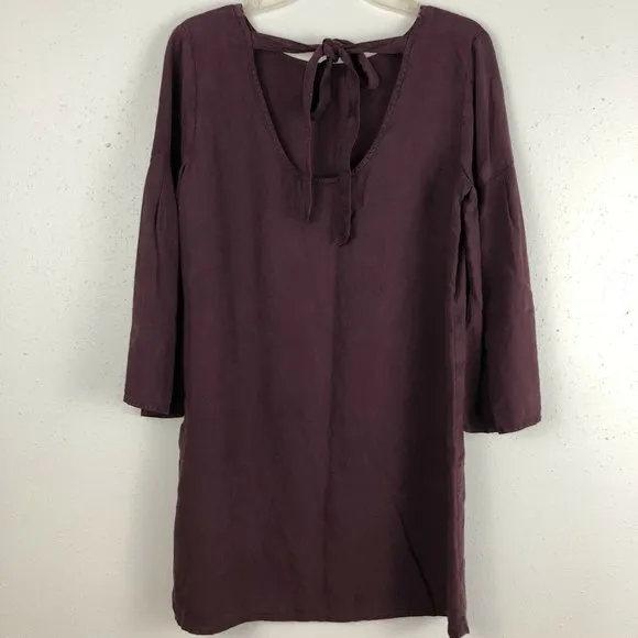Cloth Stone Anthropologie Dress Shift Bell Sleeves