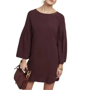 Cloth Stone Anthropologie Dress Shift Bell Sleeves