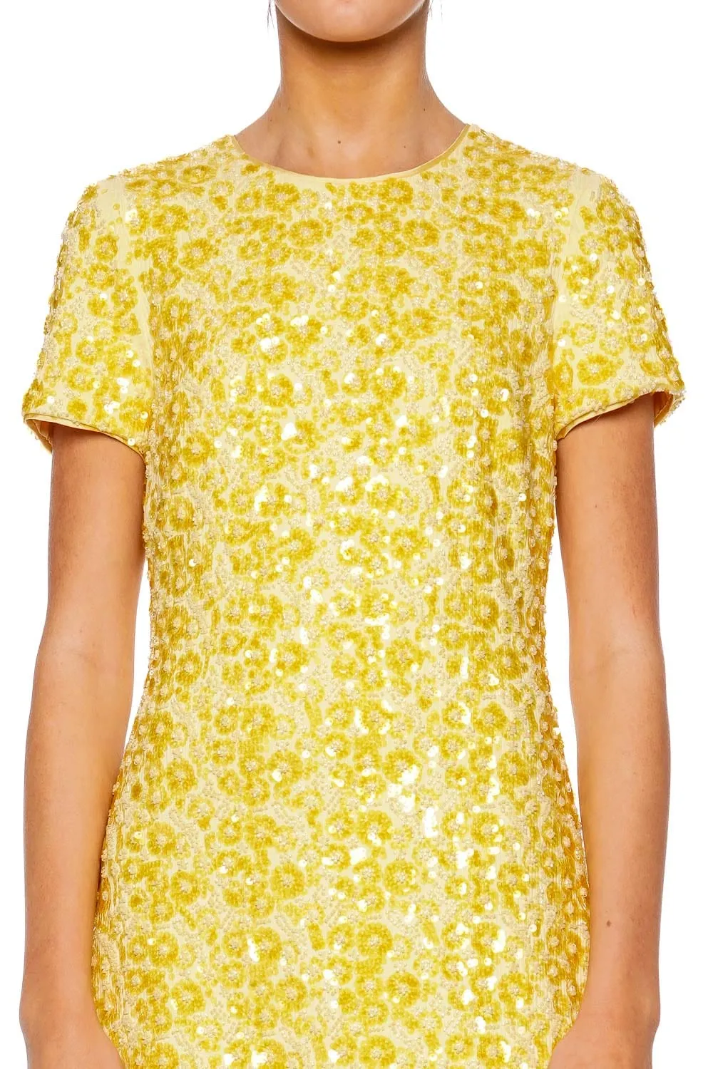 Clove Beaded Short Sleeve Mini Dress