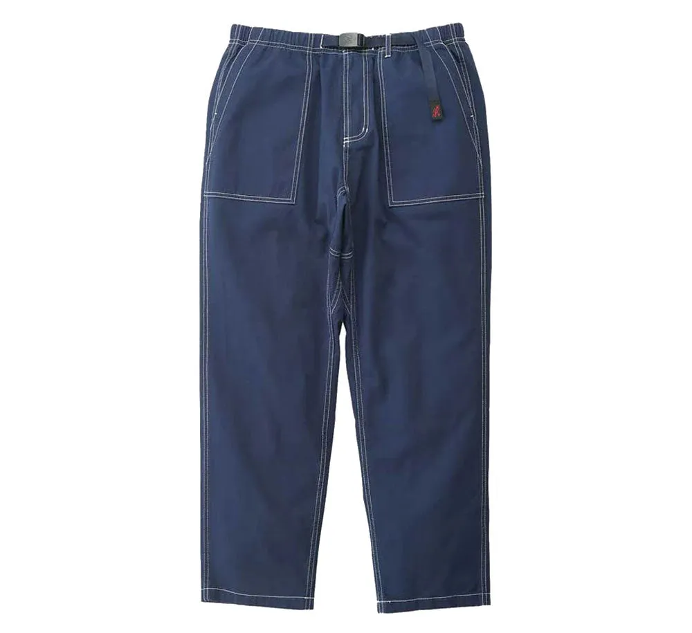 CONTRAST STITCH LOOSE TAPERED RIDGE PANT