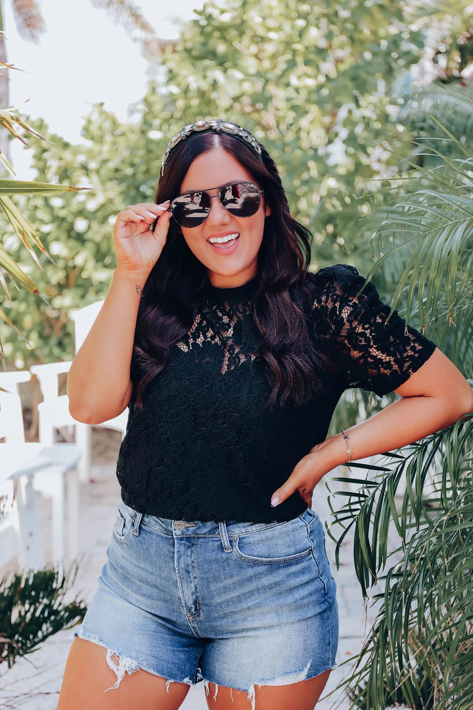 Cordelia Lace Blouse - Black