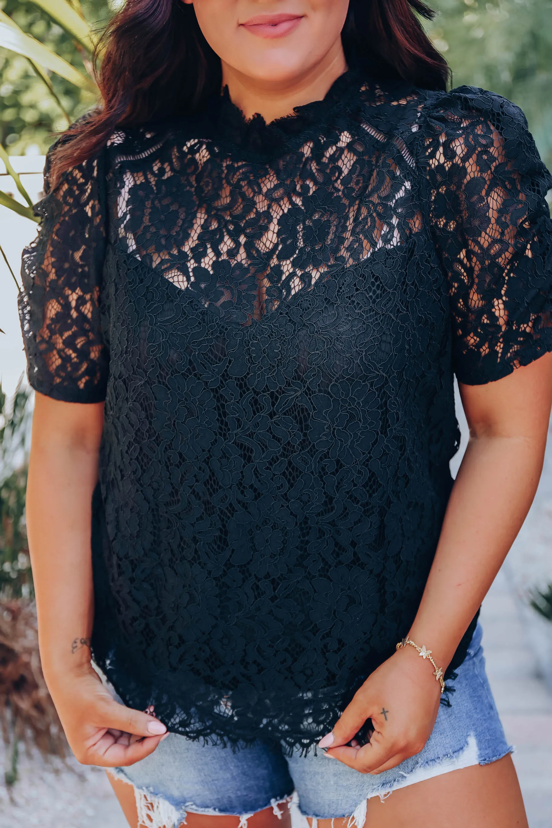 Cordelia Lace Blouse - Black