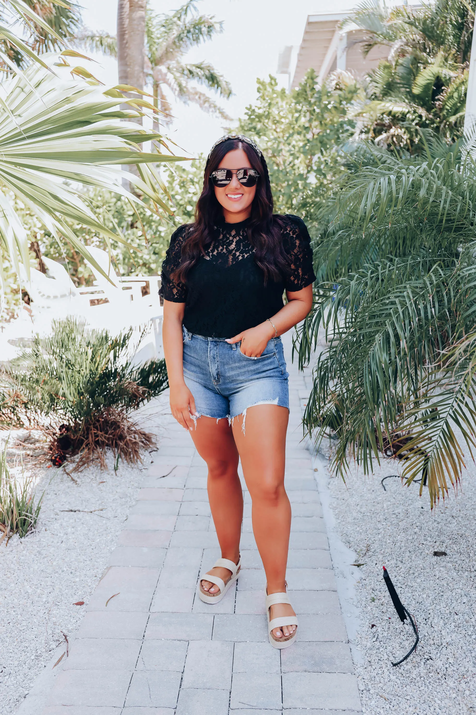 Cordelia Lace Blouse - Black
