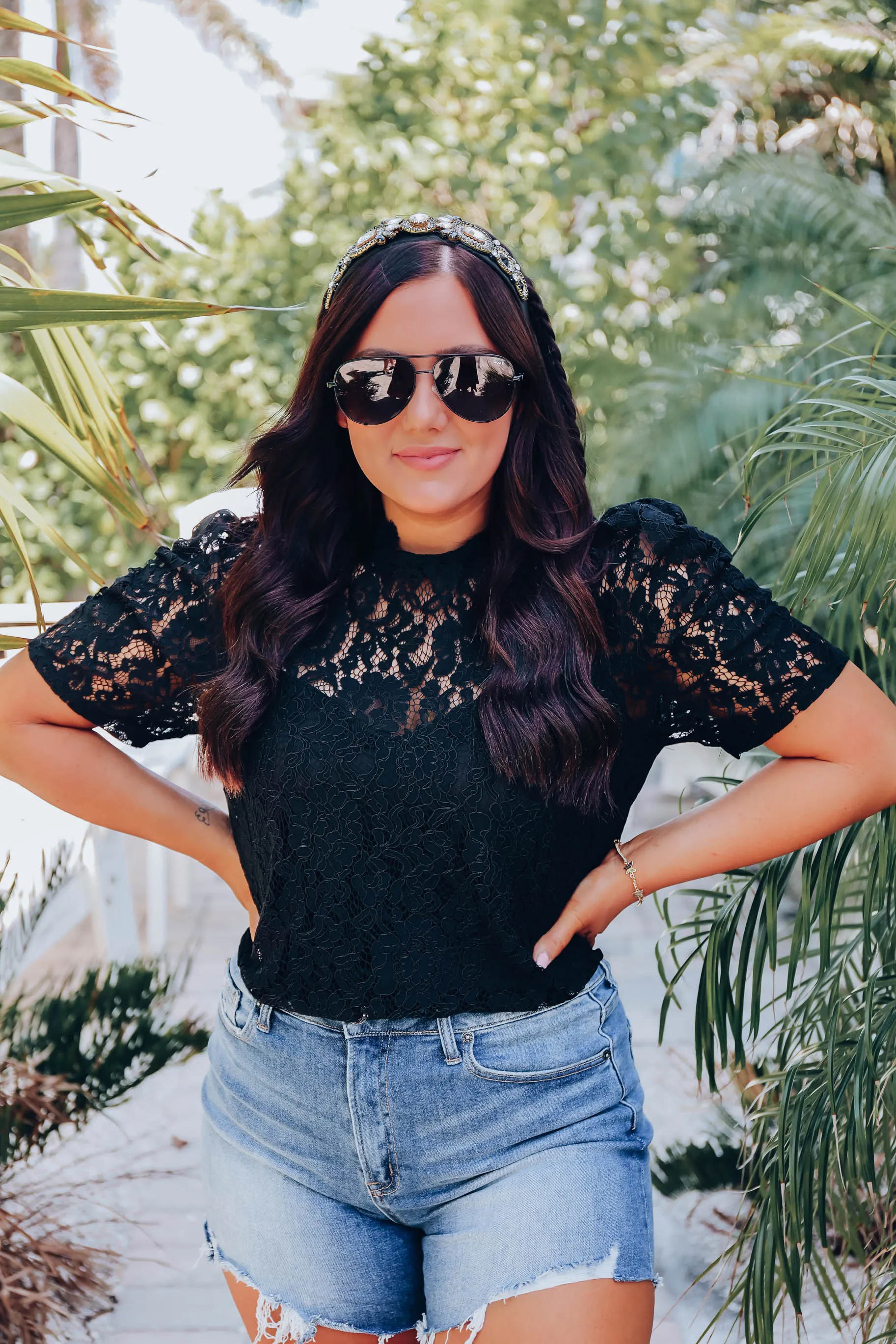 Cordelia Lace Blouse - Black