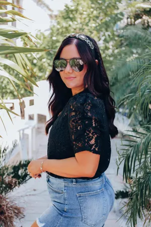 Cordelia Lace Blouse - Black