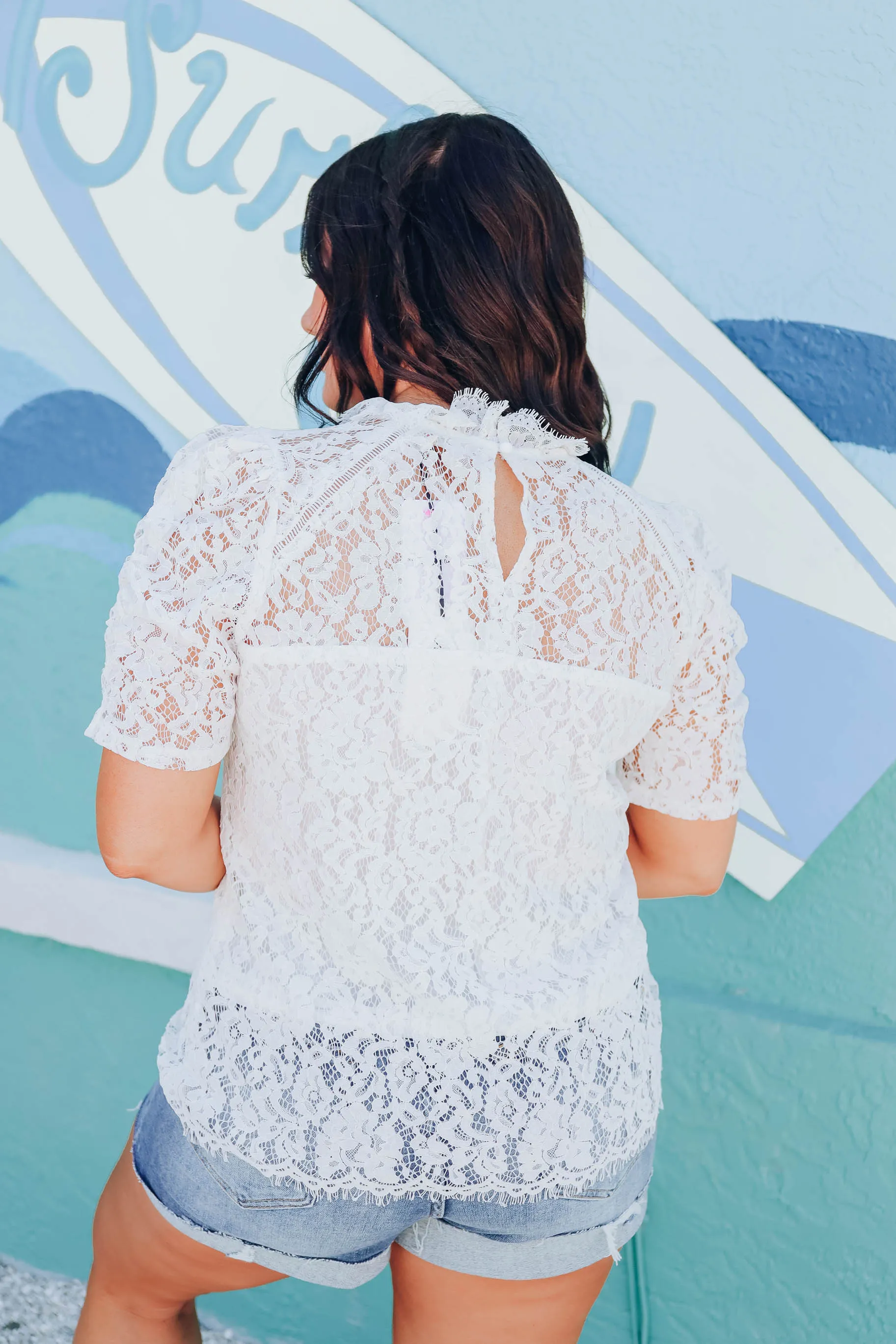 Cordelia Lace Blouse - White