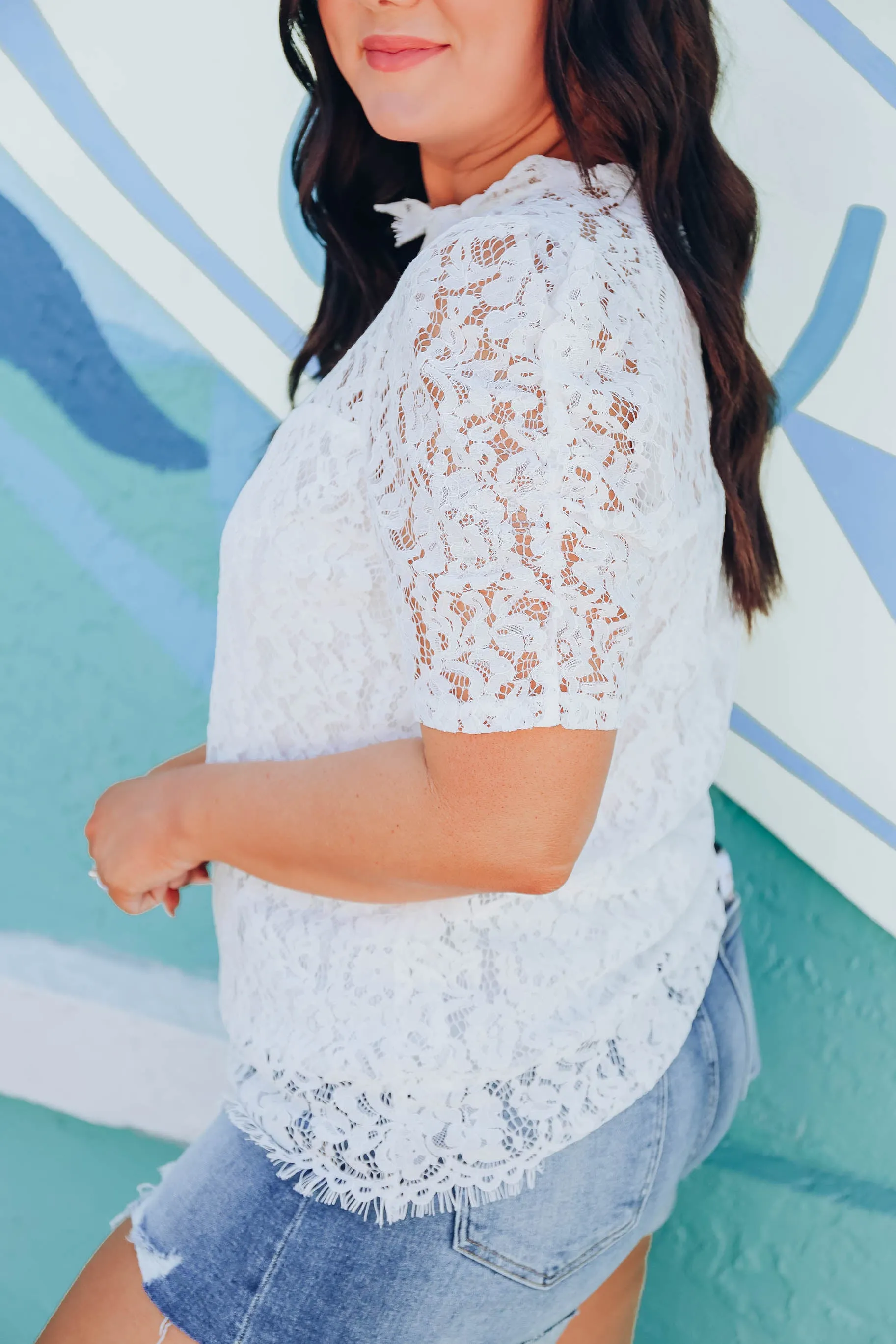 Cordelia Lace Blouse - White