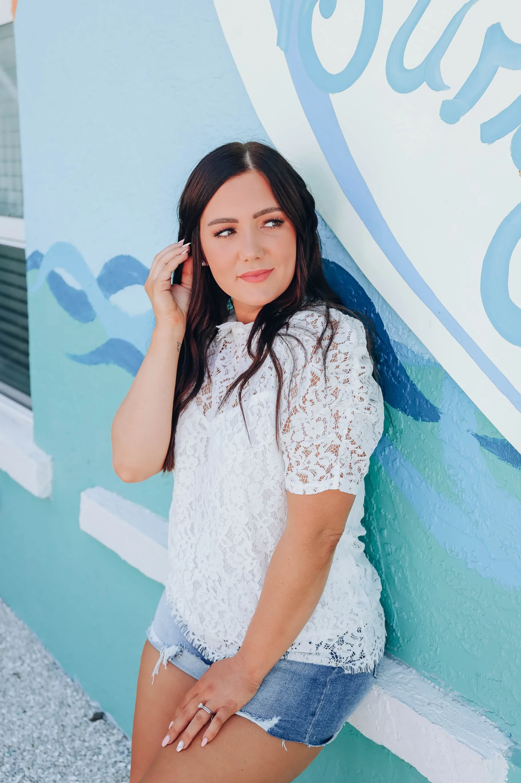 Cordelia Lace Blouse - White