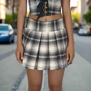 CORSET MINI SKIRT • PLAID