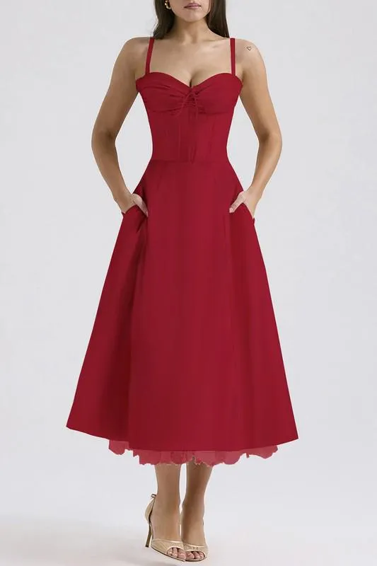 Corset Style Midi Dress