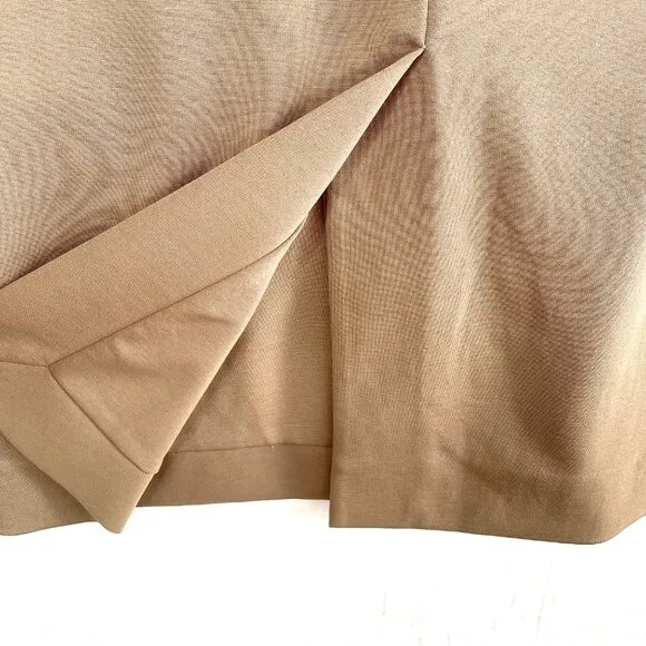 COS Jacket Womens XS Taupe/Brown Oversized Lined Jersey Blazer Collarless