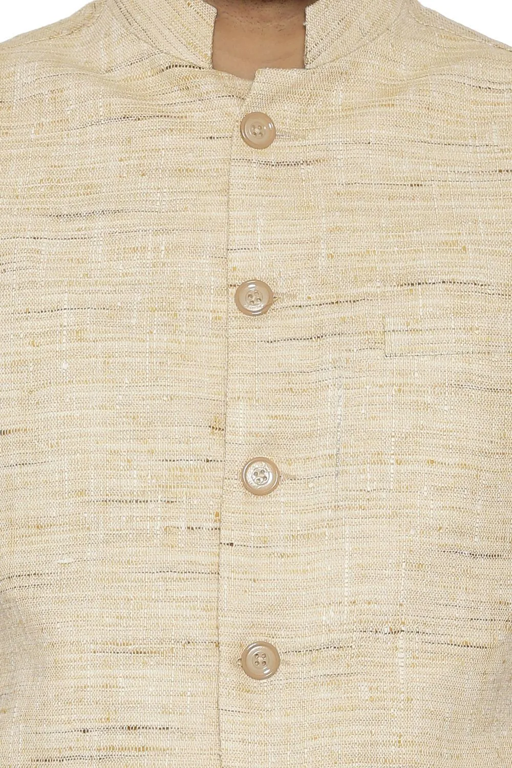 Cotton Beige Modi Nehru Jacket