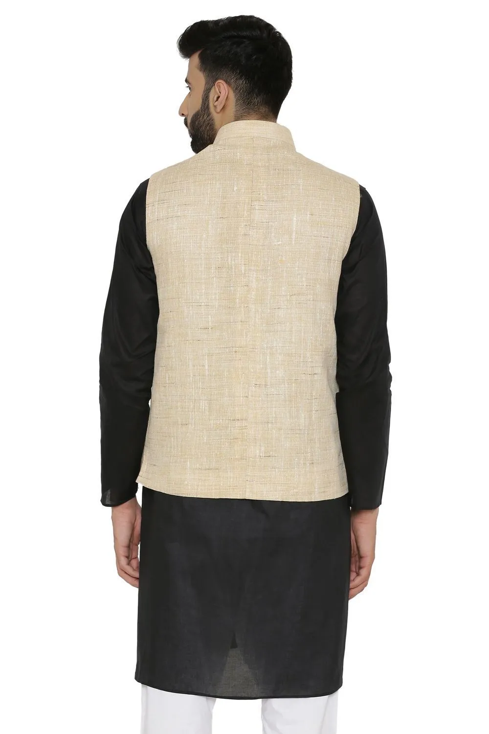 Cotton Beige Modi Nehru Jacket