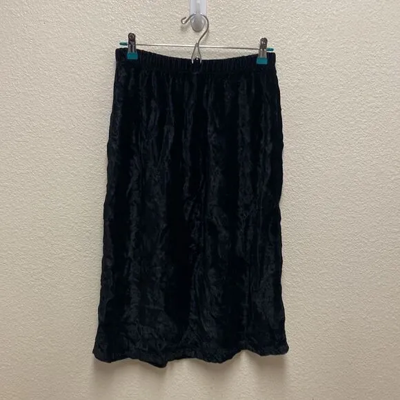 CP Shades Crushed Velvet Midi Skirt Large
