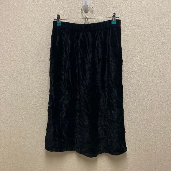 CP Shades Crushed Velvet Midi Skirt Large