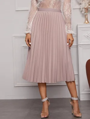 Crepe Pleated Skirt