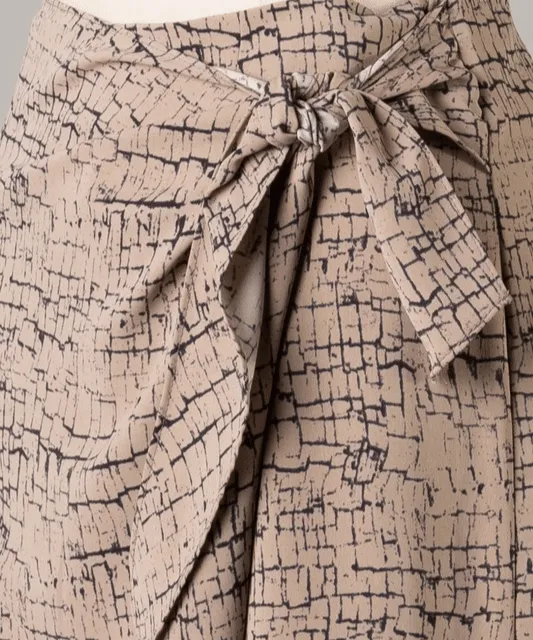Croc Print Wrap Skirt