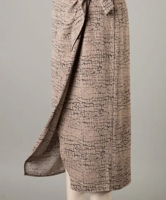 Croc Print Wrap Skirt