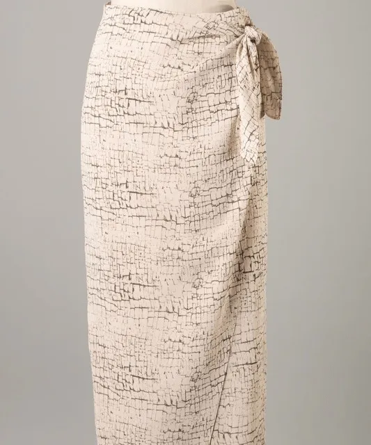 Croc Print Wrap Skirt