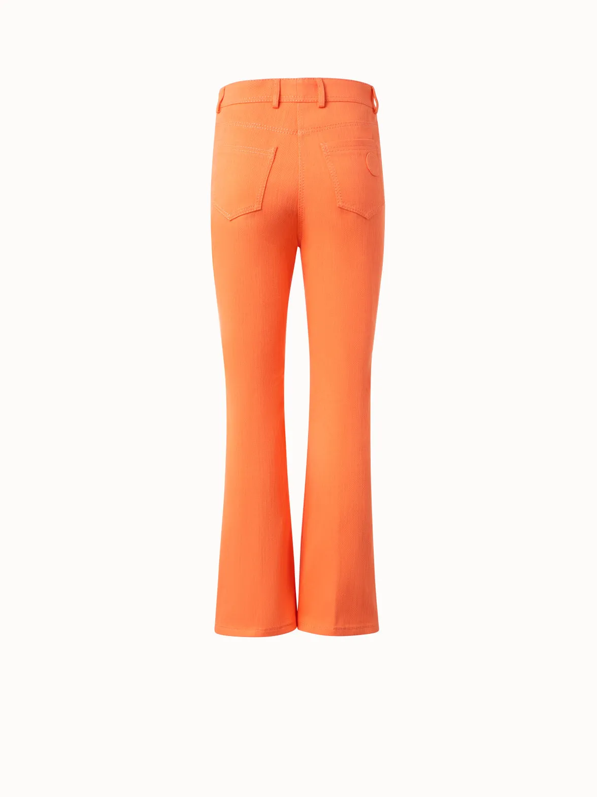 Cropped Bootcut Cotton Denim Pants