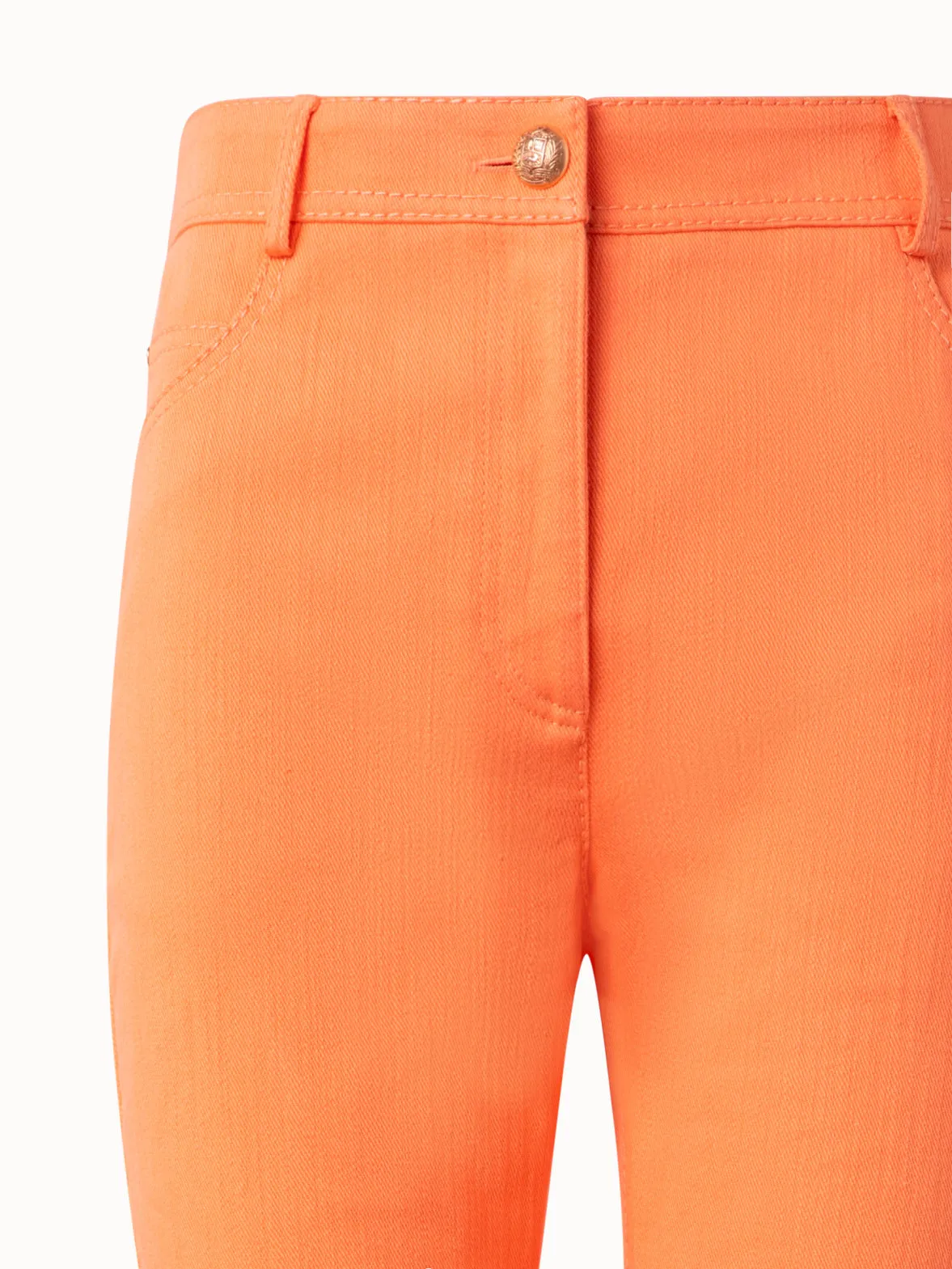 Cropped Bootcut Cotton Denim Pants